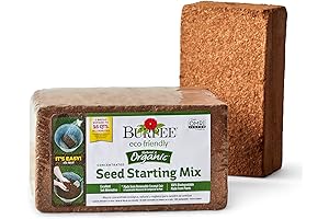 Organic Coconut Coir Concentrated Seed Starting Mix, 16 Quart for Rapid Seed...