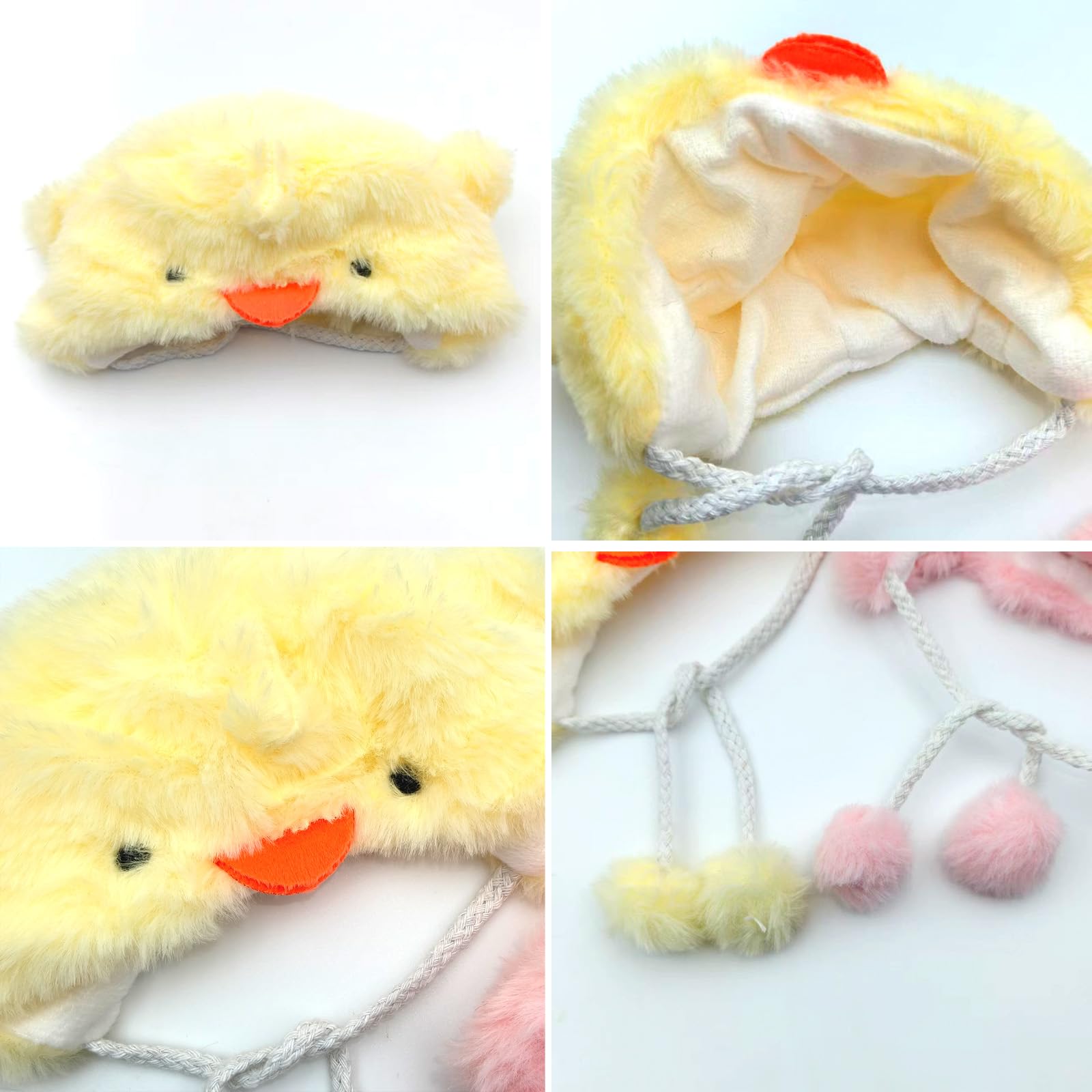 2 Pezzi Cappello Gatto, Morbido Peluche Cappelli per Gatti, Adorabile Cappello per Gatto, Modelli con Pulcini e Maialino Cappellino gatto, Cappellino per Gatti Copricapo Accessori