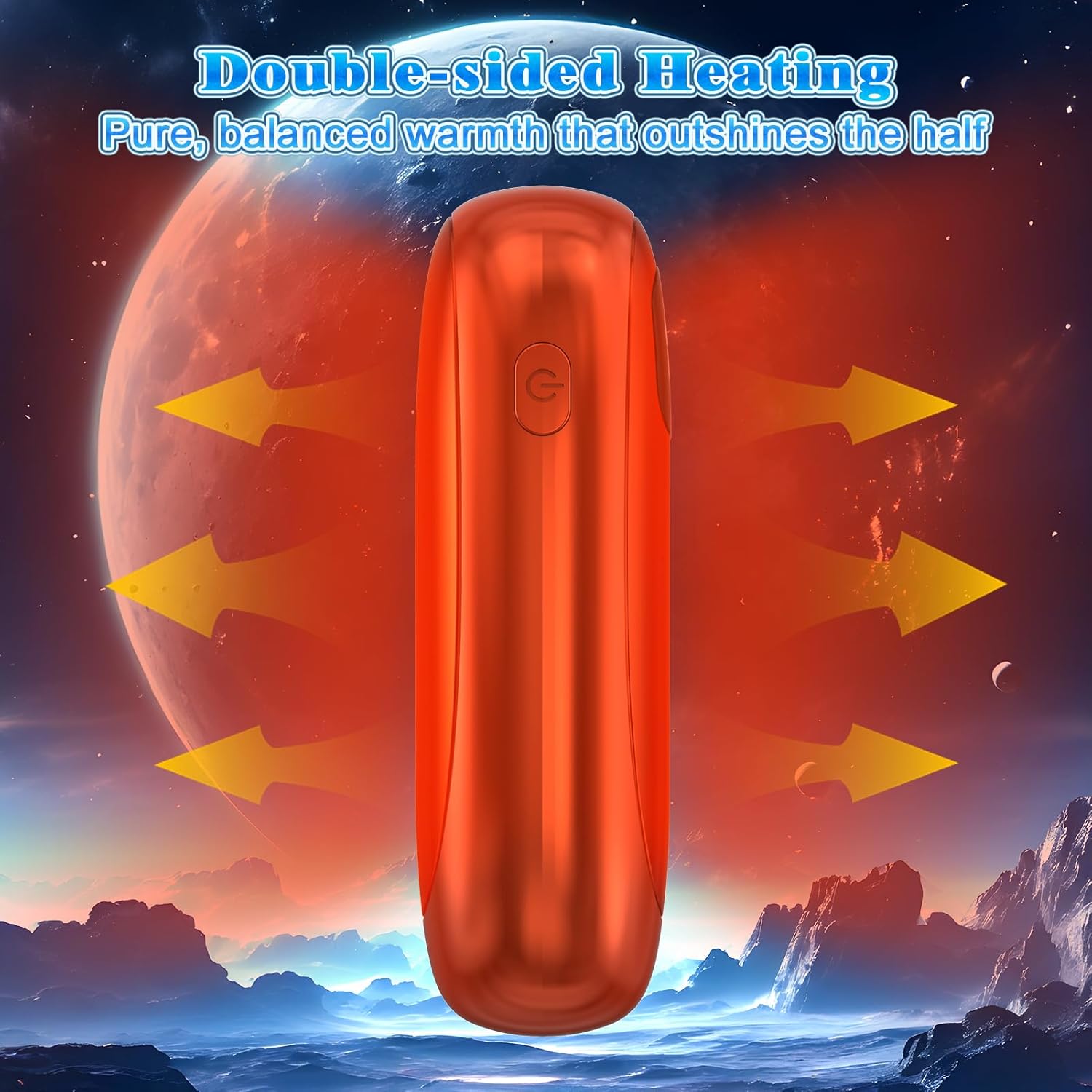 Hand Warmers Rechargeable, Electric Dual-Sided Heating with LED Display & Flashlight, Max 127℉, 13Hrs Long Lasting Pocket Heater for Raynauds, Golf, Hunting,Camping, Valentines Day Gift for Him - Image 4