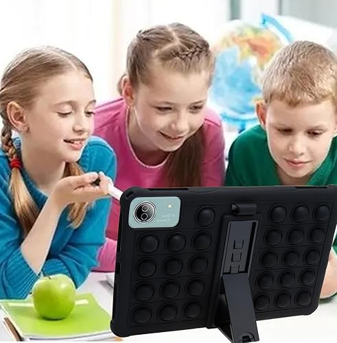 Miniatura 29 de Funda de silicona con mango giratorio de 360 grados, correa de mano, correa de hombro/soporte para bolígrafo compatible con Samsung Galaxy Tab