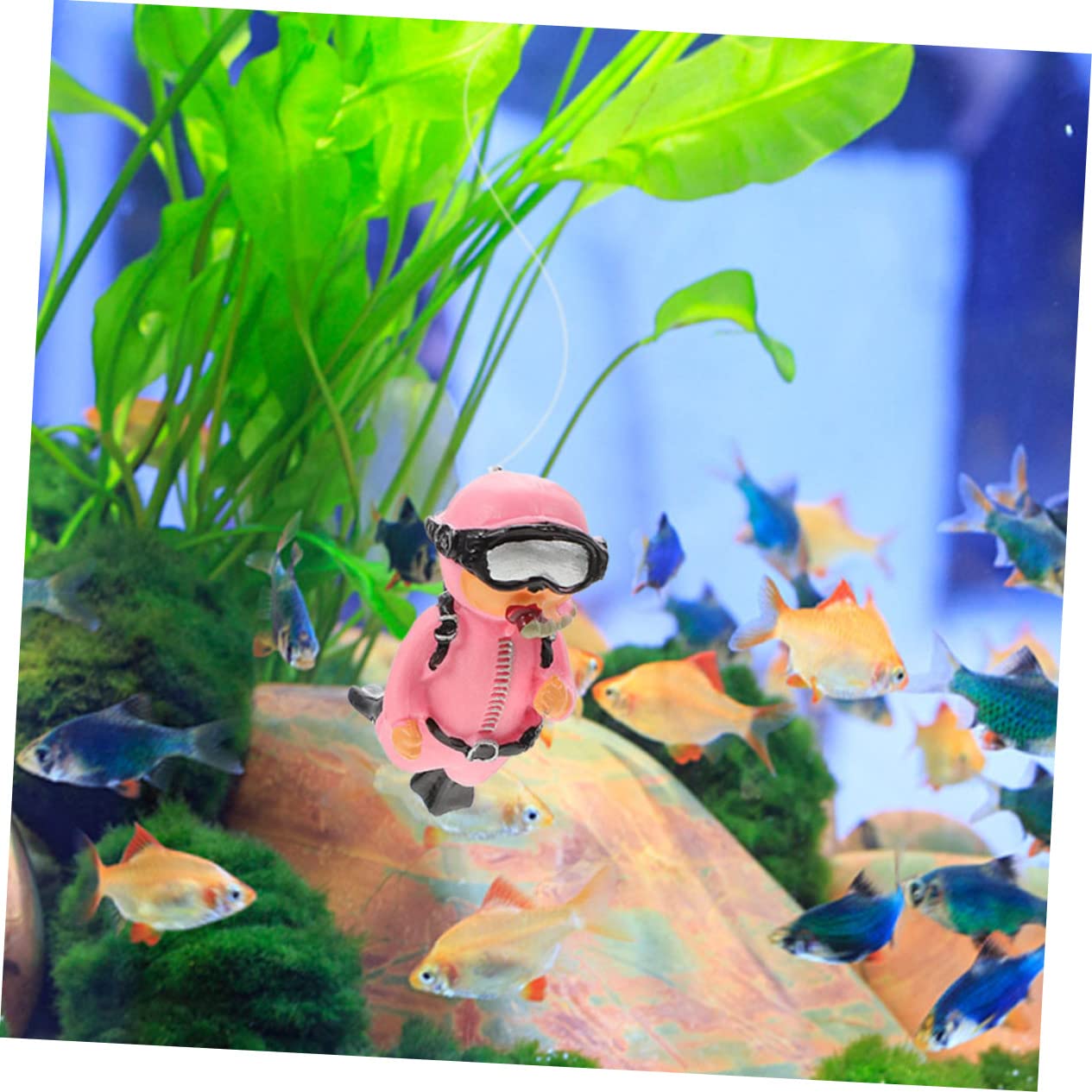 POPETPOP 16pièces Décorations Aquatiques Flottantes Figurines De Plongeurs Décoratifs pour Aquarium Accessoires Ludiques pour Réservoirs Et Bassins Simulation De Plongeur Ajustable