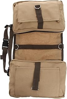 GANAZONO Hundetransport Rucksack Große und Mittlere Hunde Khaki Multifunktionale Satteltasche für Outdoor Aktivitäten Verstellbare Bauchgurte Zwei Hauptfächer für Futter und Zubehör product image