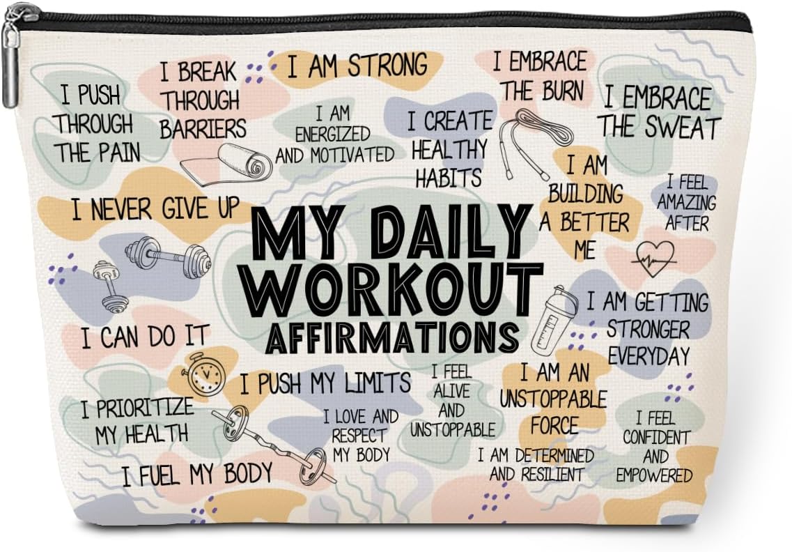 Daily Affirmations for Women Makeup Bag Workout Gifts...