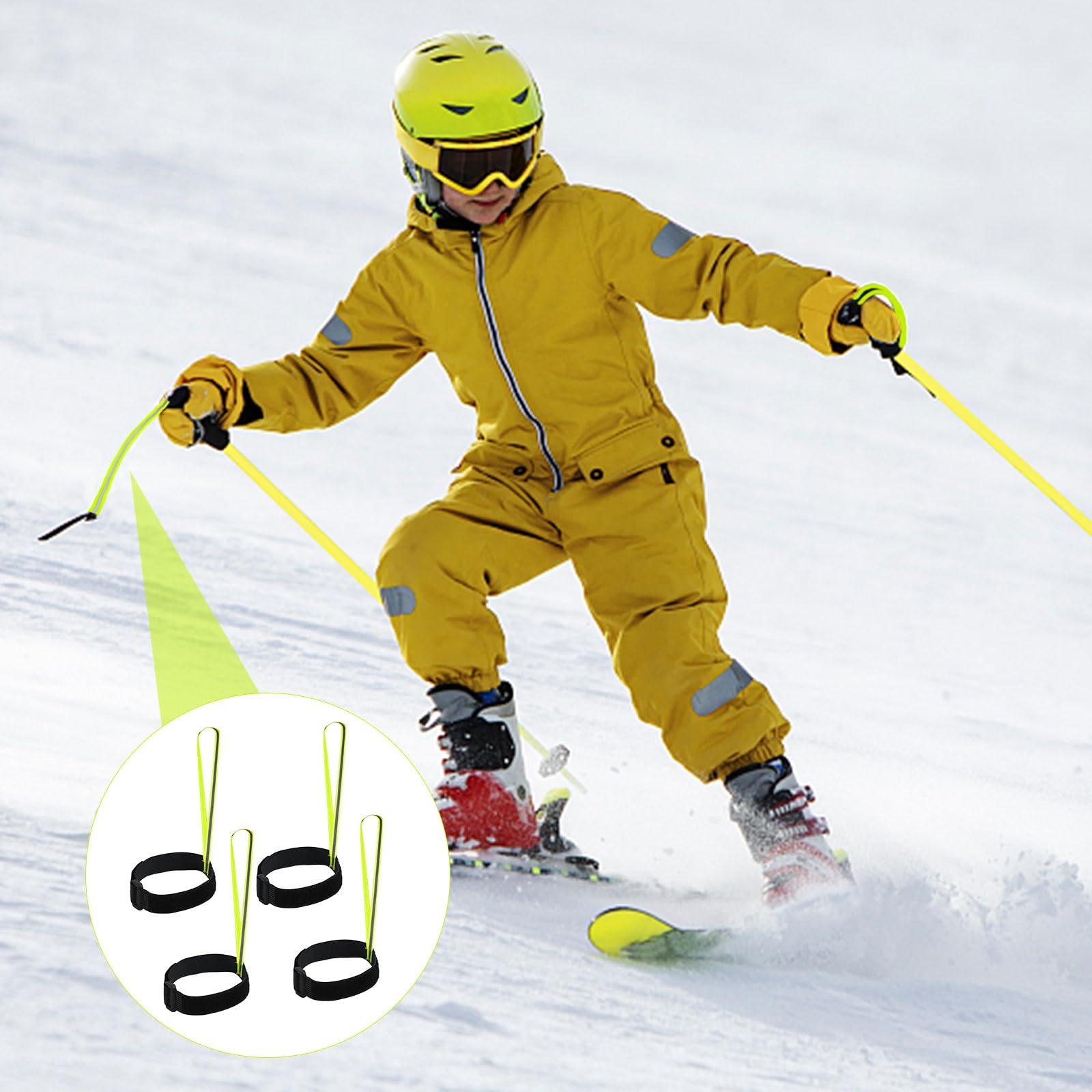 Lot de 4 laisses de gants de ski, sangles de gants de 30,5 x 25,4 cm, réfléchissantes, sangles de poignet réglables non perdues, laisses de snowboard Lot de 4 laisses de gants de ski, sangles de gants de 30,5 x 25,4 cm, réfléchissantes, sangles de poignet réglables non perdues, laisses de snowboard