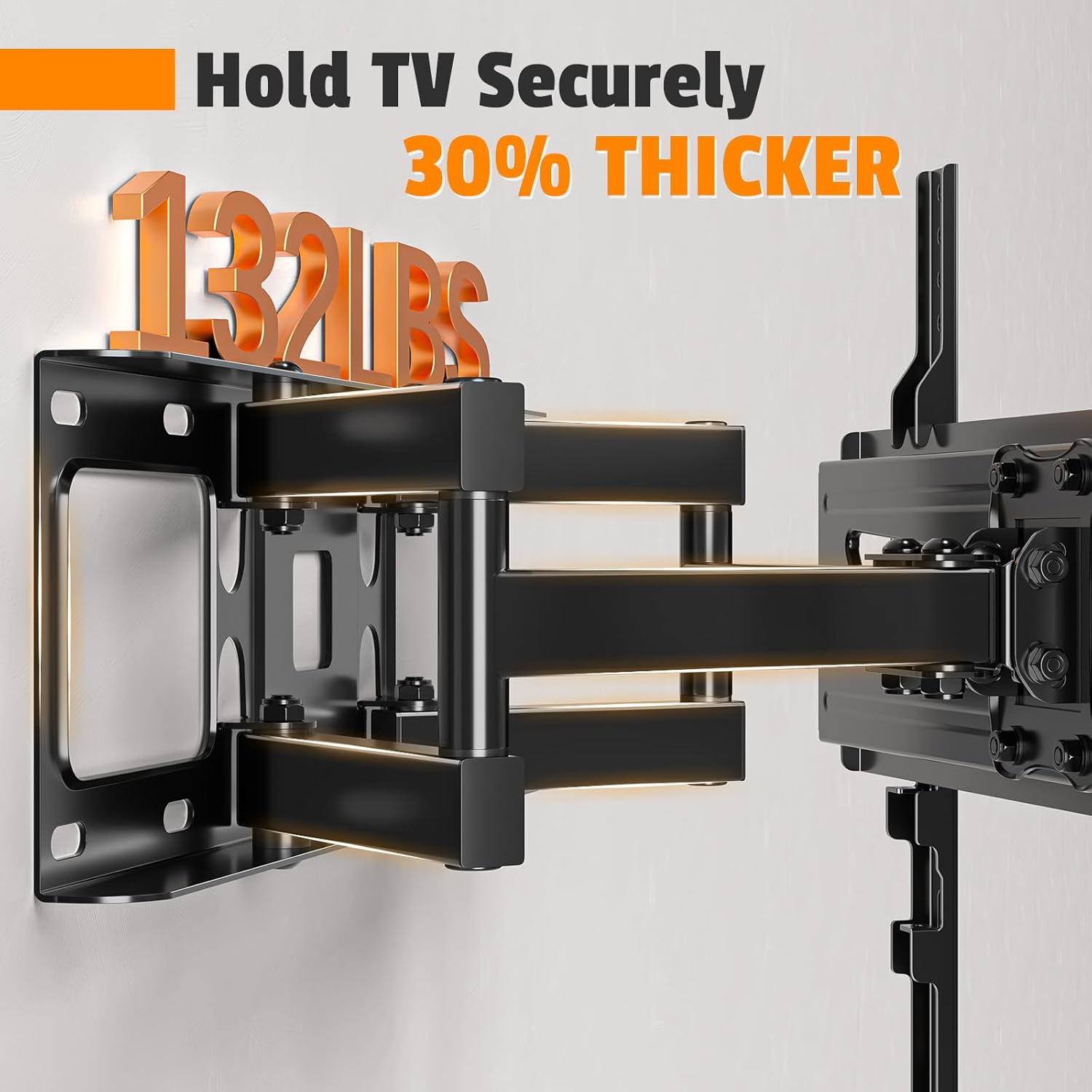 Simple Trending Full Motion TV Wall Mount for 32-70 Inch TVs up to 132 lbs, TV Mount with Articulating Dual Arms, Wall Mount Bracket Max VESA 400x400mm - Image 3