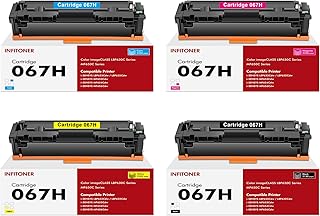 067H 067 MF656Cdw Toner Cartridge 4 Pack Set High Yield Compatible Replacement for Canon 067H 067 for Canon imageCLASS LBP633Cdw LBP632Cdw MF653Cdw MF654Cdw MF656Cdw Printer CRG-067H CRG067H Ink