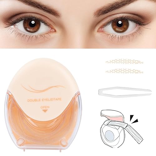 Miniatura 8 de Adhesivo invisible de doble párpado sin pegamento, 120 tiras invisibles de levantamiento de ojos por pegado, cinta invisible de doble párpado de