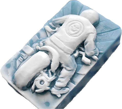 Miniatura 7 de Molde de silicona para motero, jabón, yeso, cera de resina, arcilla de 5 onzas, Harley motocicleta