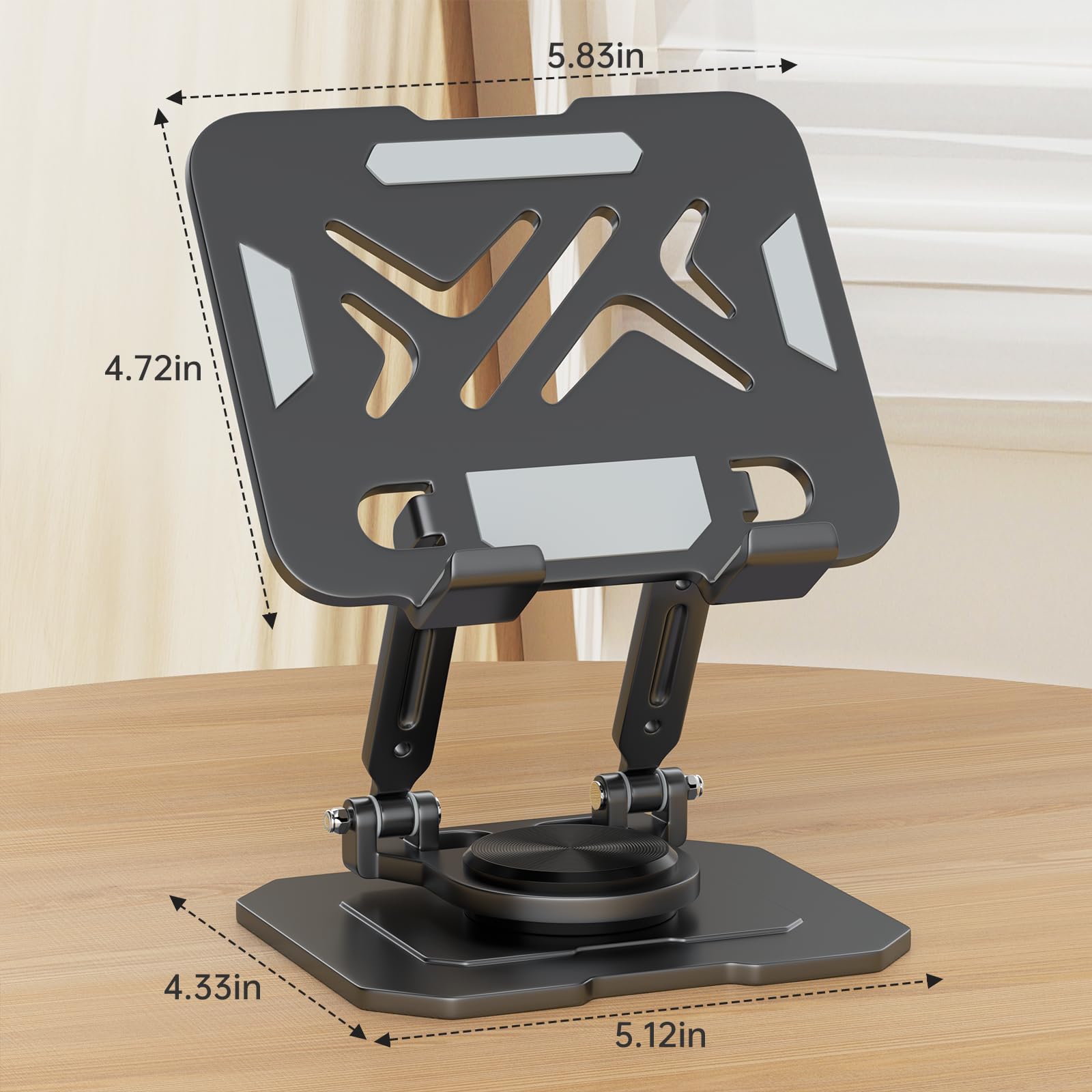 Soporte para tablet iPad para escritorio, base de metal de rotación de 360°, soporte de altura ajustable, compatible con iPad Pro/Air/Mini, eReader, LG Pads, Nexus, Switch, iPhone Pro/Max/Air