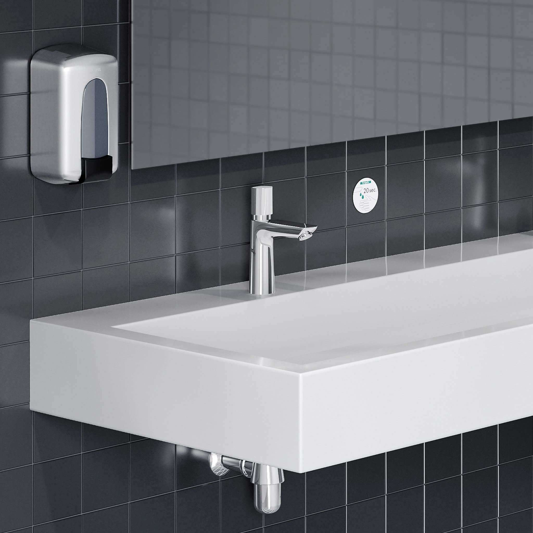 hansgrohe Talis E Mezclador de lavabo temporizado para agua fría, cromo, 71719000