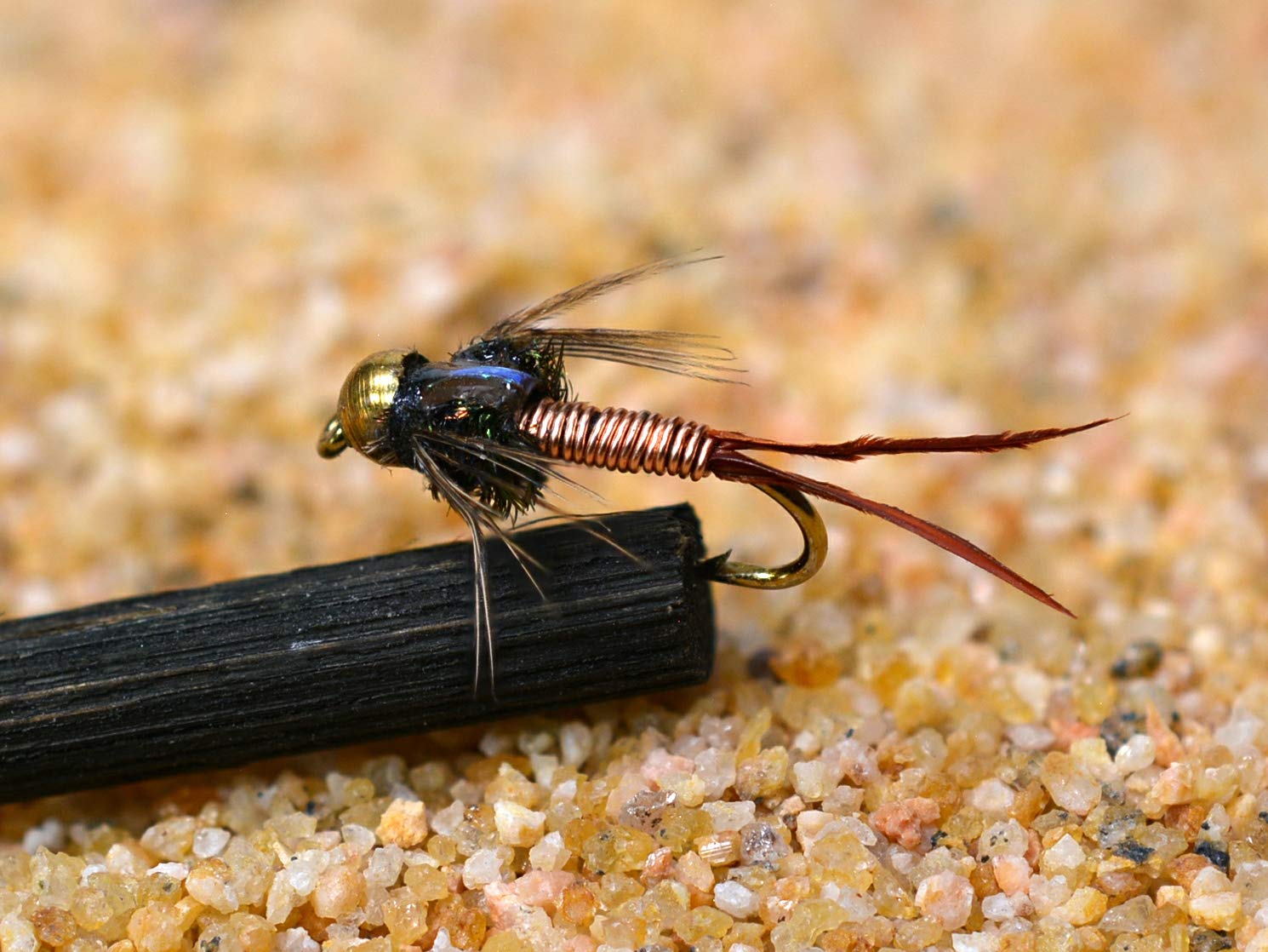 12 Flies - Copper John Bead Head Nymph Fishing Fly Tied on Mustad Signature Fly Hooks