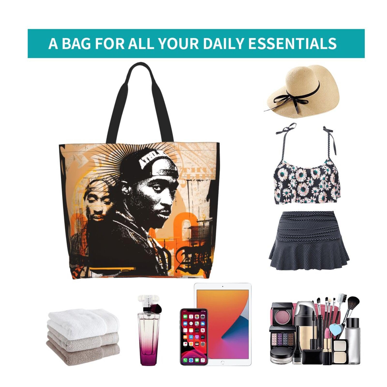 Amazon.co.jp: トートバッグ 2PAC Tupac ショッピングバッグ