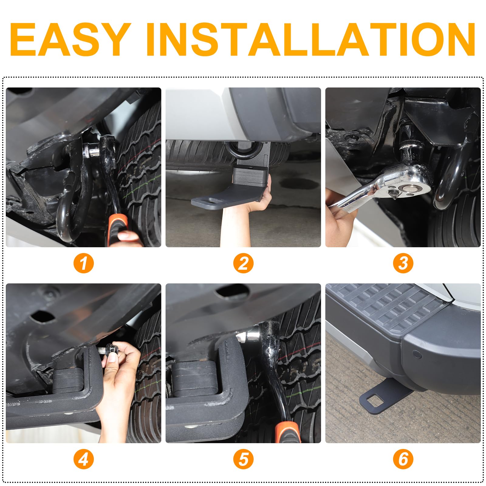 Car Tow Hook Tow Hitch Ring Compatible with Toyota Land Cruiser 250 Prado J250 LC250 2024 2025 Carbon — view 7