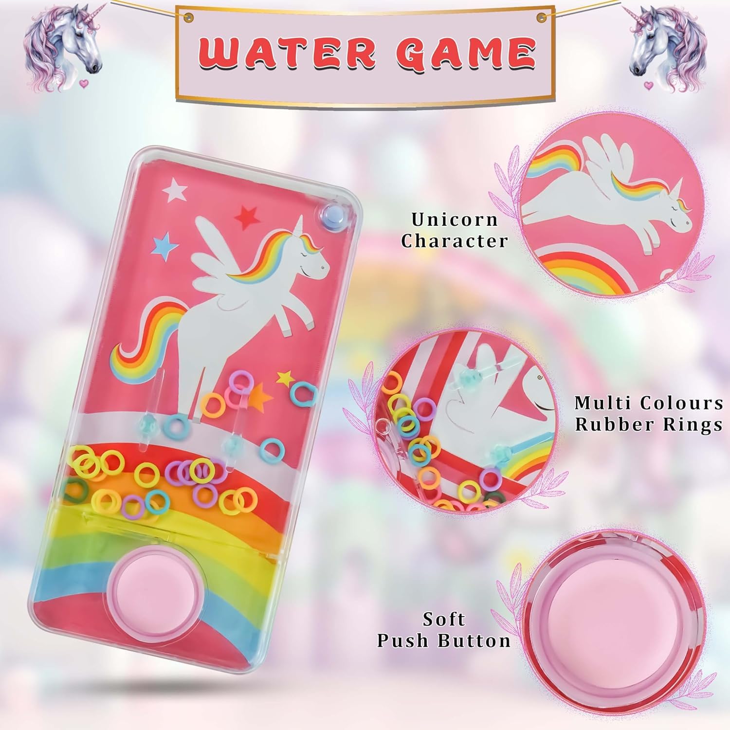 Star Ocean Handheld Water Ring Toss Game 14cm, Retro Aqua Toy Console for Kids Stress Relief Travel Game - Image 4