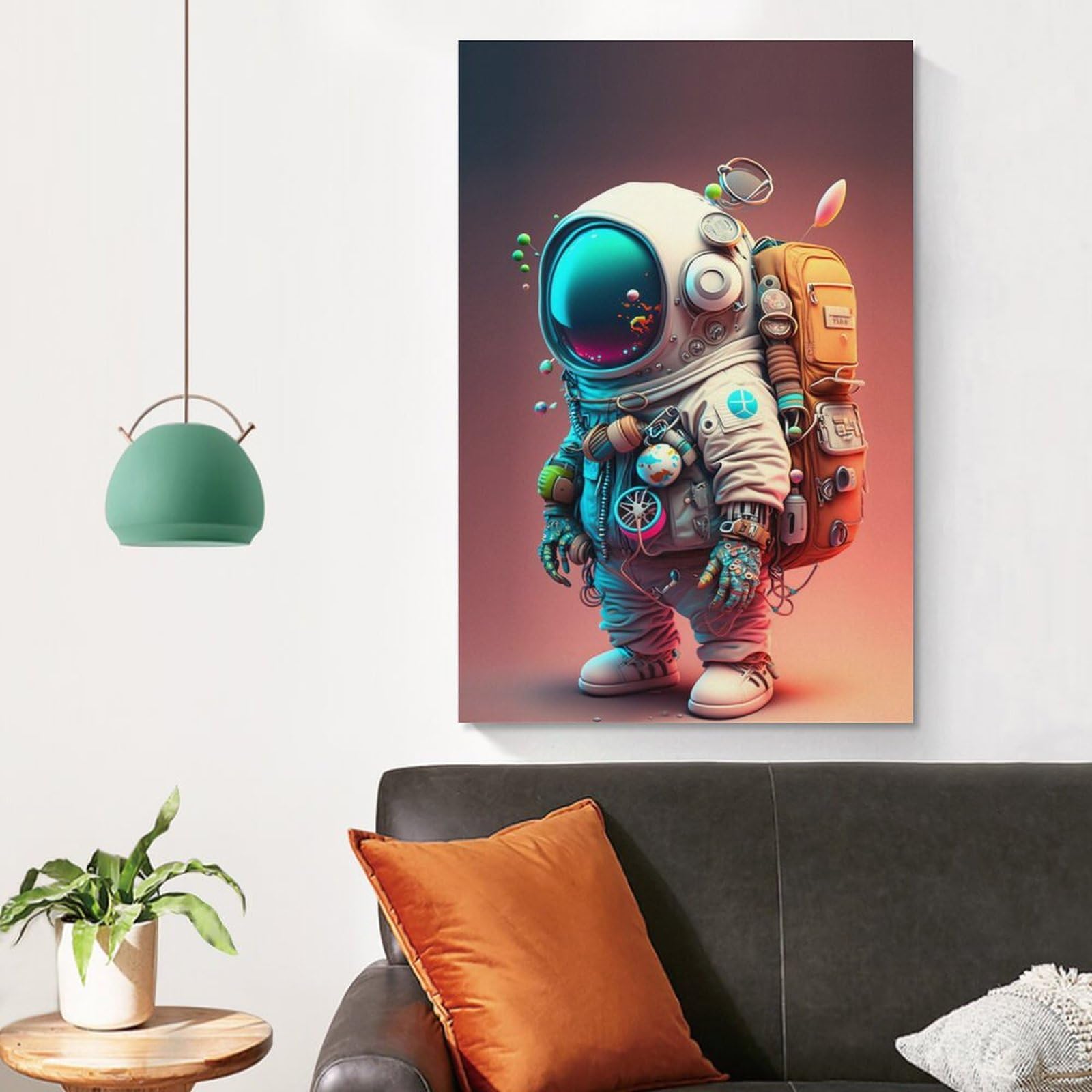 Amazon.co.jp: 絵画 3Dの宇宙飛行士インテリア 絵画 可愛くて面白い