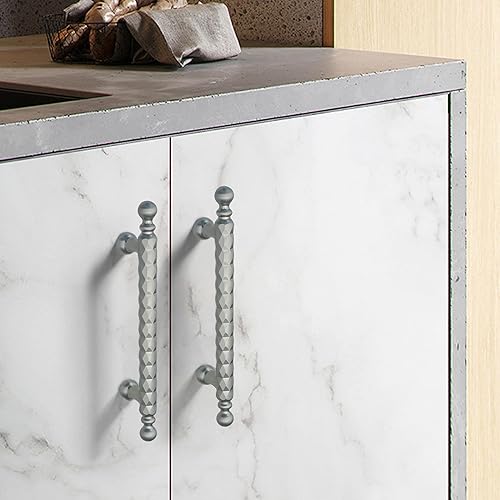 Miniatura 7 de Tiradores de gabinete de níquel cepillado de 3.75 pulgadas, pomo de armario, tiradores únicos de tocador, manijas de puerta de armario de cocina