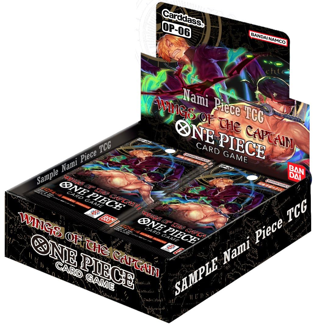 One Piece Card Game OP-06 Wings of The Captain Booster Display con 24 Boosters a 12 cartas por pack – Inglés + Heartforcards® Protección de envío