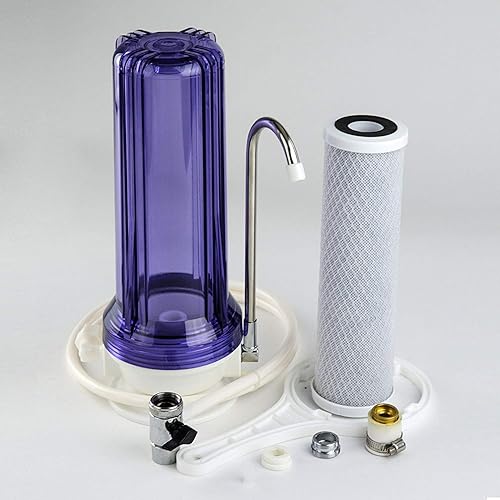 Miniatura 10 de iSpring CKC2 Sistema dispensador de filtración de agua de 2 etapas de alto rendimiento para encimera, incluye filtros de bloque de carbón activado,