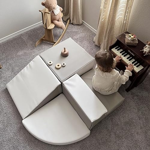 Miniatura 8 de Juego grande de 4 piezas de juguetes de escalada para niños pequeños de 1 a 3 años, bloques de escalada de espuma para bebés, juguetes de escalada