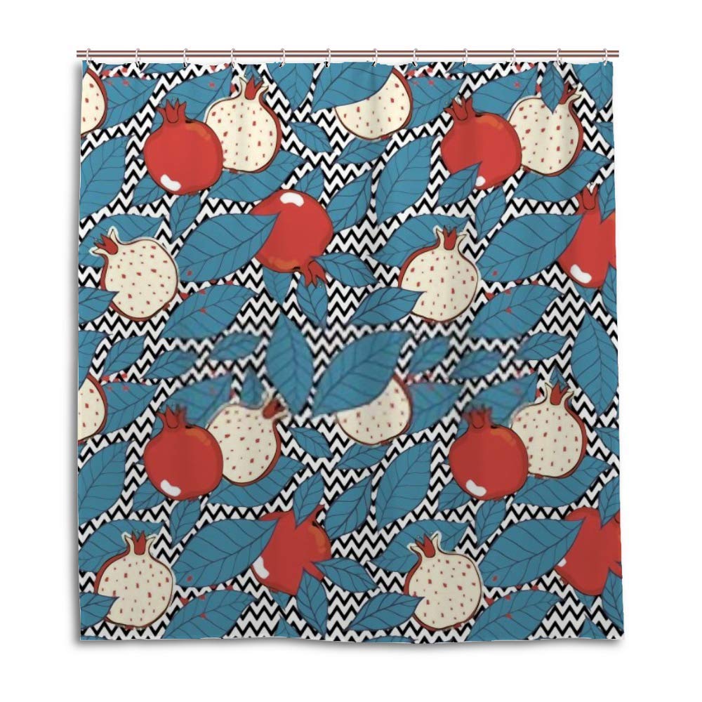 Rideau de douche en polyester lavable en machine 167x183 cm grenades
