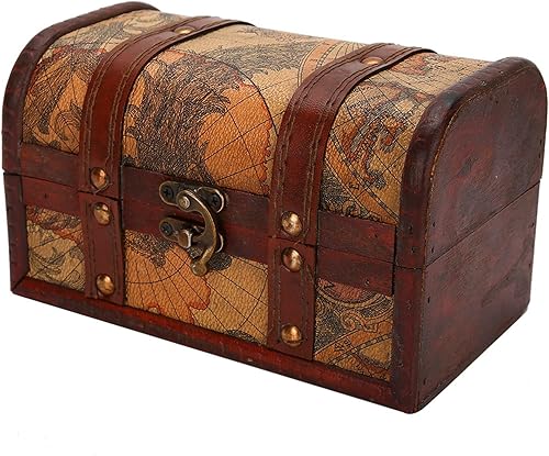 Miniatura 3 de Cajas vintage, caja de madera para almacenamiento de joyas, caja de almacenamiento hecha a mano, caja de almacenamiento de cofre del tesoro, caja de