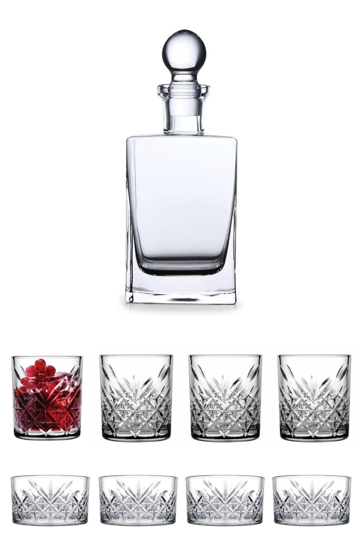 Pasabahce Scotland Timeless Serisi Karaf - Bardak - Çerezlik Seti - 9 Parça 9032152810530040