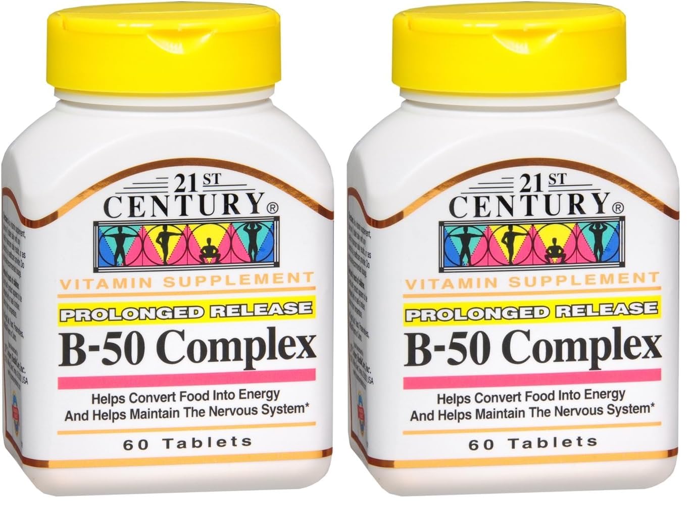 21st Century B 50 Complex Prolonged Release Tablets, 60 Count (Pack of 2)