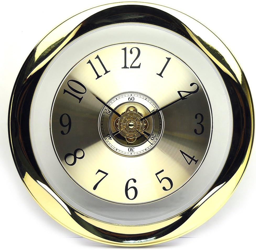 Deedo Gold Modern Non Ticking Silent Quartz Analog Digital Wall Clock