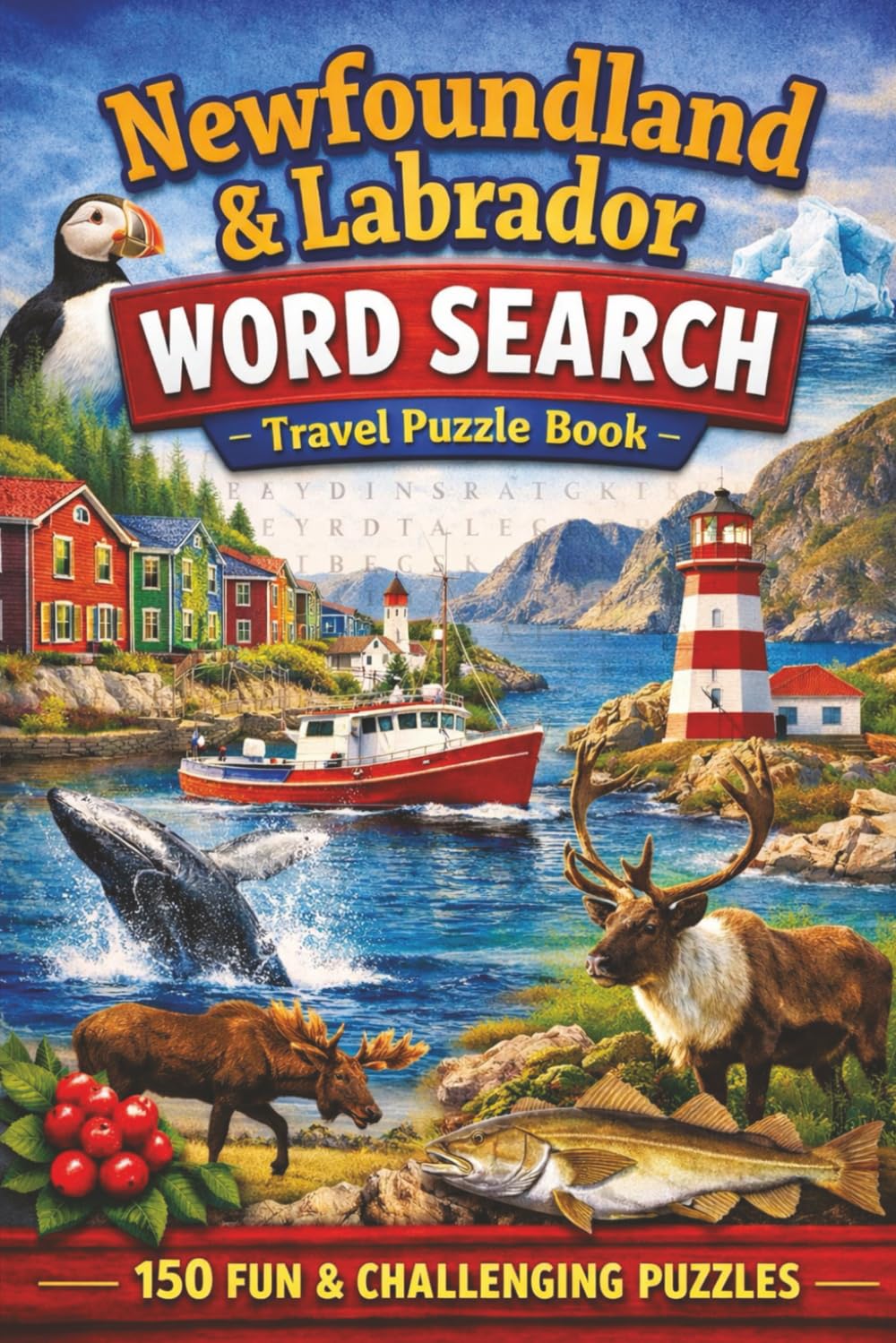 Newfoundland and Labrador Word Search: 150 Word Search Puzzles Exploring the Landmarks, Nature, and Culture of Newfoundland & Labrador (Canadian Tourist Attractions Word Search)