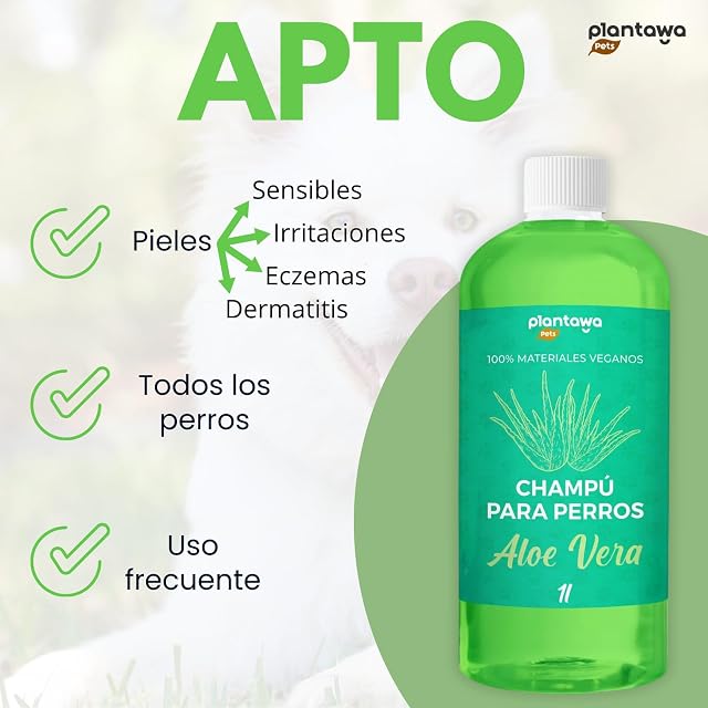 Foto 5 de 8 de PLANTAWA Champú para Perros Aloe Vera 1L