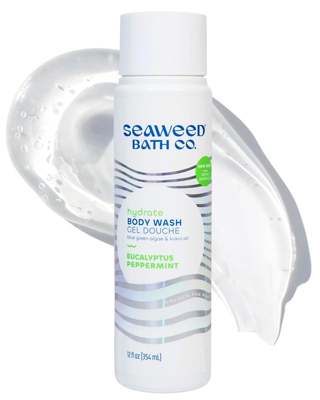 The Seaweed Bath Co Sabonete líquido corporal Hydrate Eucalyptus Peppermint, 355 mL