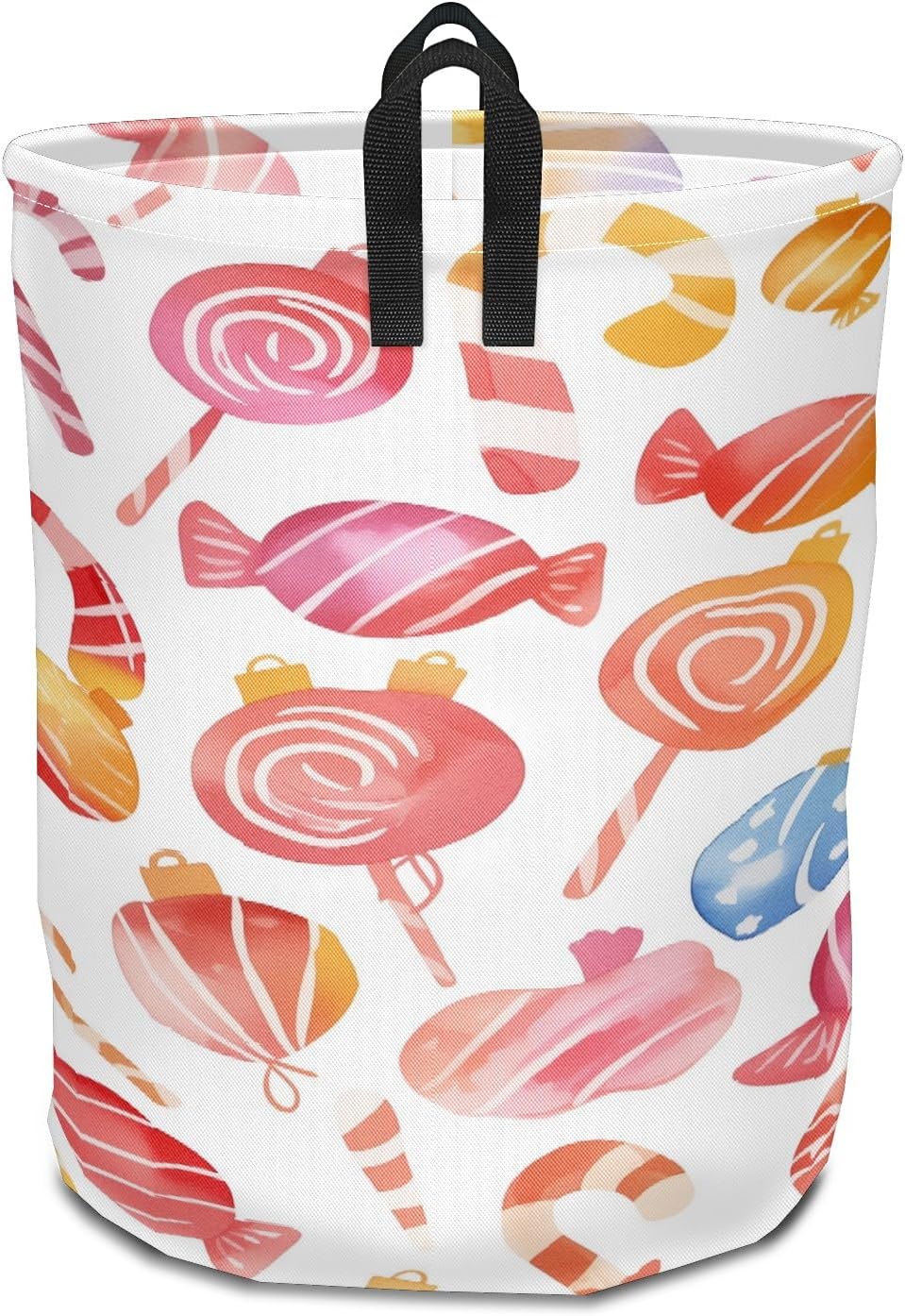 Candy Christmas Large Laundry Hamper Foldable Waterproof Dirty Clothes Basket Dorm Clean Laundry Baskets
