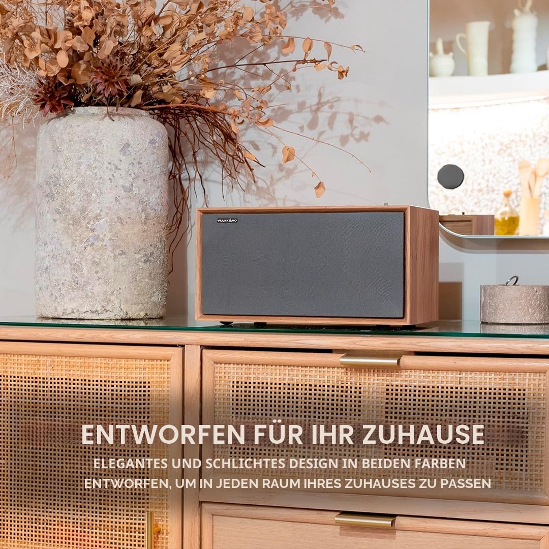 VULKKANO T40 ARC Aktivlautsprecher mit 40W Leistung, 4" Woofer, HDMI ARC, Bluetooth 5.0, RCA, AUX, USB, Lautsprecher für den Fernseher, den Tisch oder das Regal, Braun