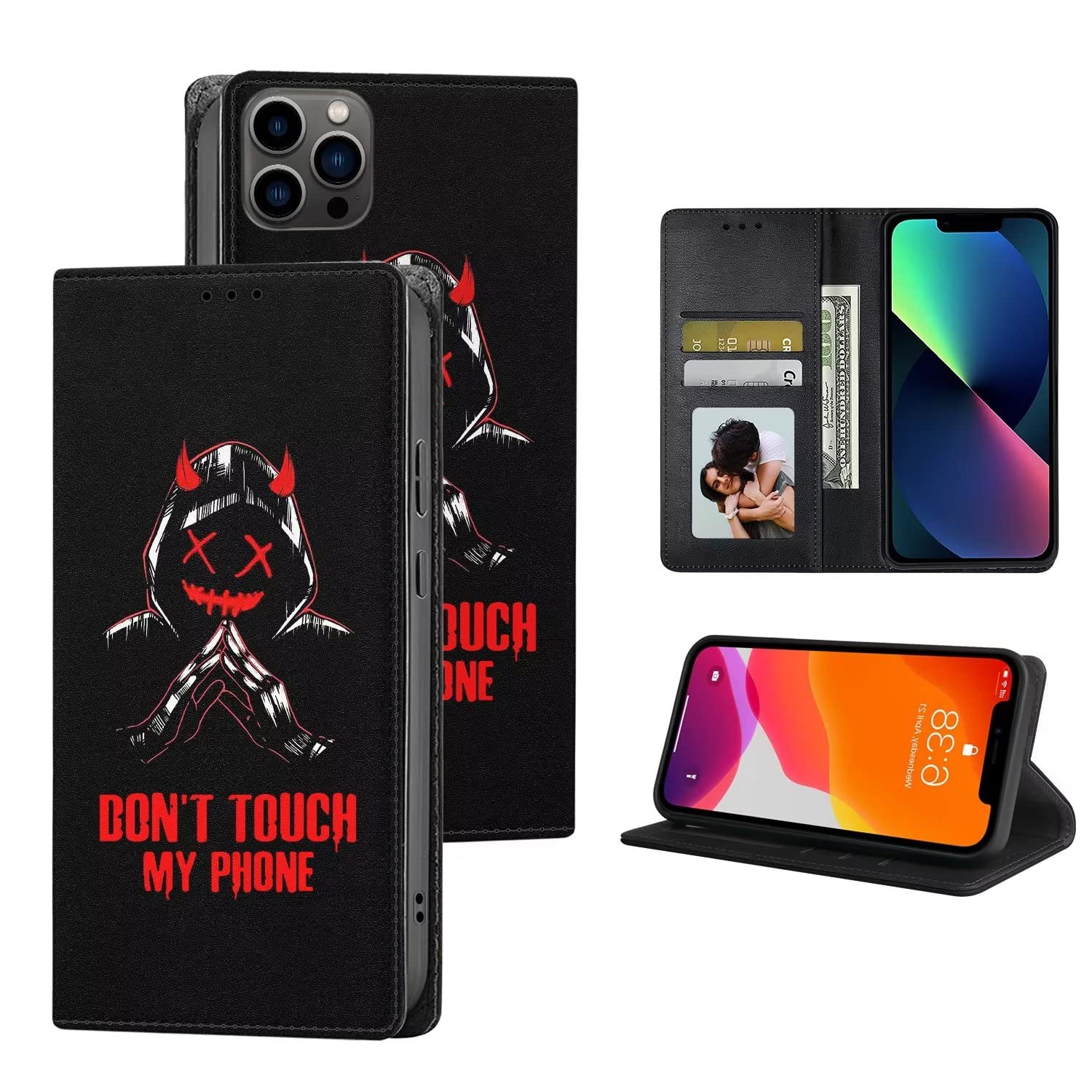 Amazon.co.jp: iPhone 14 pro max ケース 手帳型 Cool Don't Touch Me