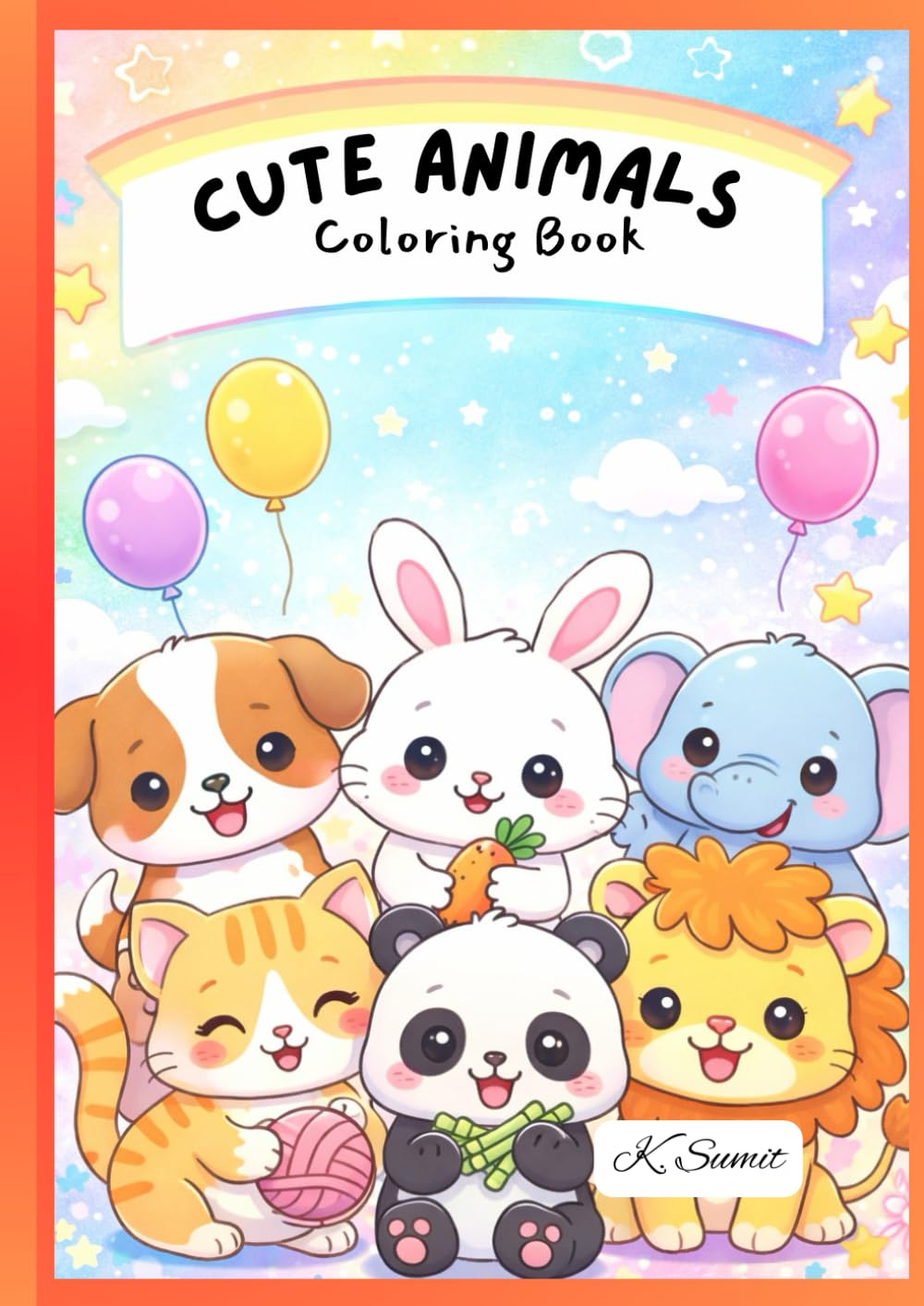 Cute Animals Coloring book: A Fun and Easy Coloring Book for Kids with Adorable Animals