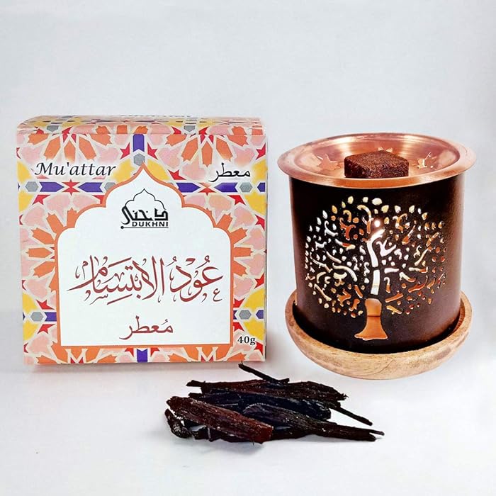 Buy Dukhni Oud Al Ibtisam Muattar Bakhoor 40 g of Arabic Bakhoor