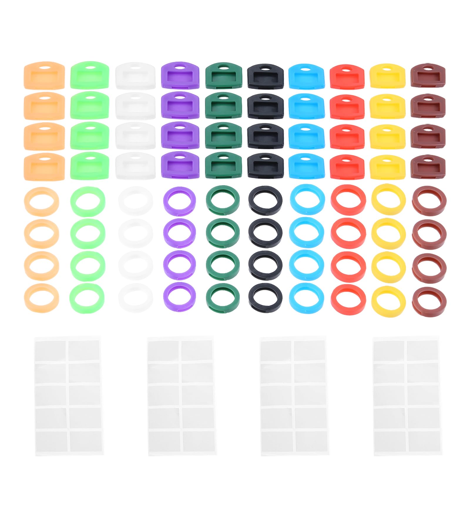 80 Pieces Key Caps Covers, Soft Plastic Key Color Identifiers โ image 1