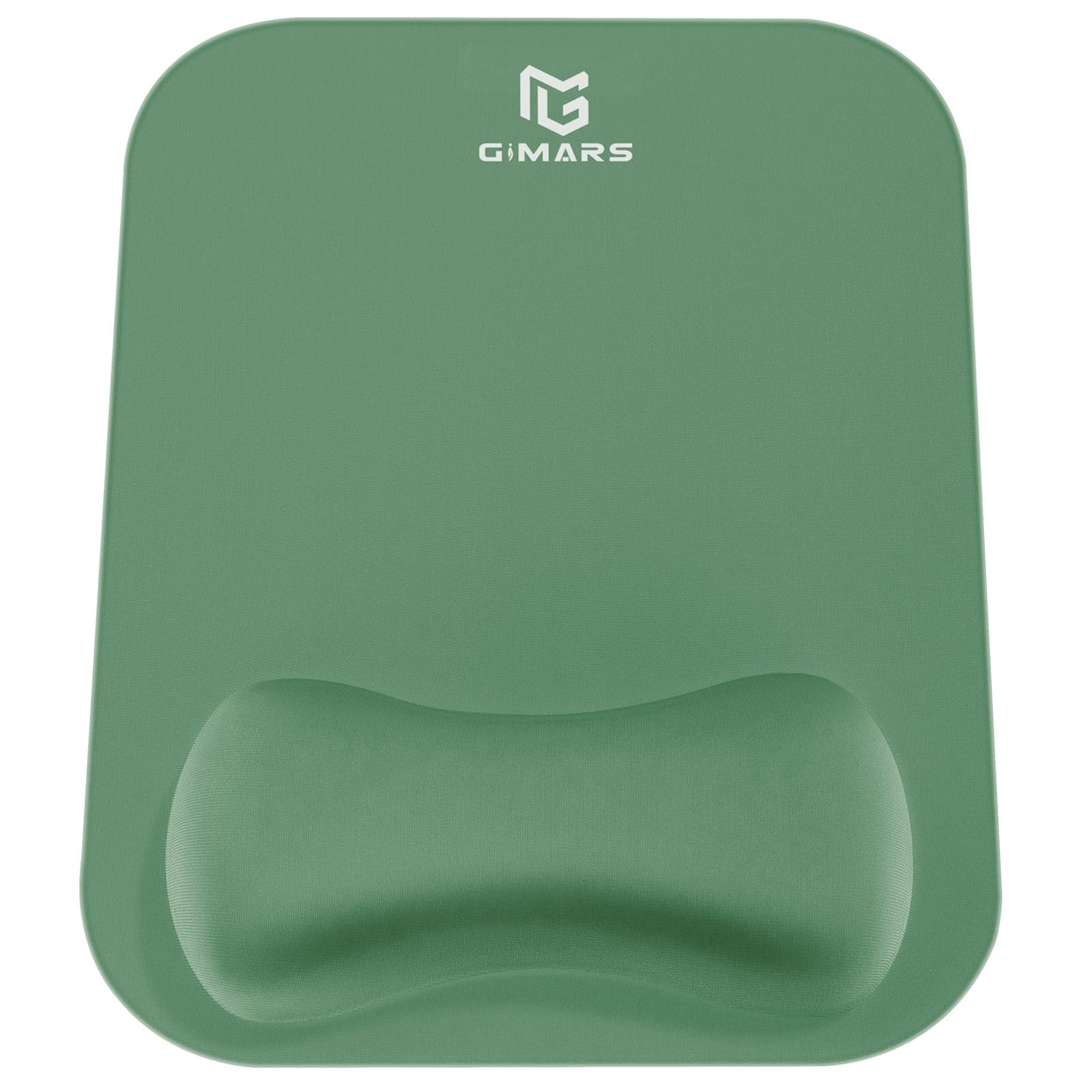 Gimars Mouse Mat Wrist Support, Ergonomic Memory Foam 28x21cm Large Mouse Pad Wrist Rest with Non-Slip Base, Mousepad for Laptop Gaming Office Computer Laptop MAC, Dark Green