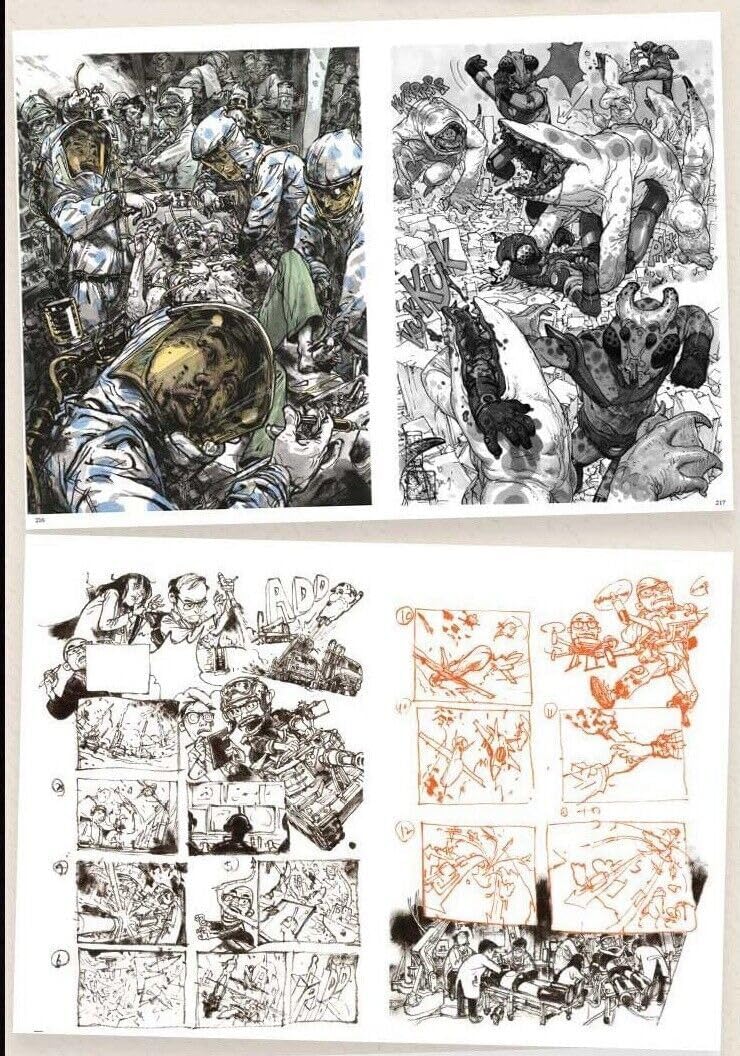 Generisch Kim Jung 2022 sketchbook Skizzensammlung 283P Comic Magazin Kunstbuch Hardcover Skizzenbuch Zeichnung Manuskript