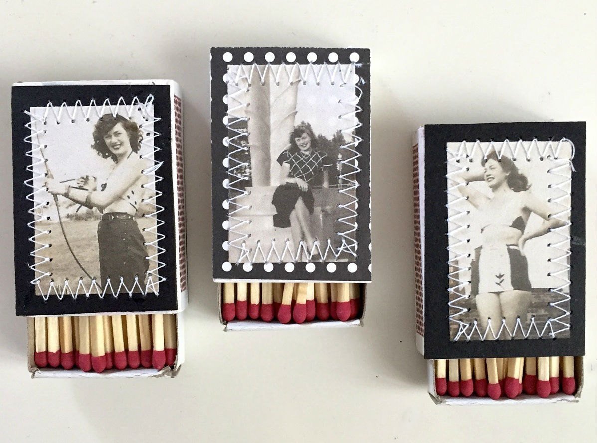 Pin Up Girl Black and White Decorative Matchboxes