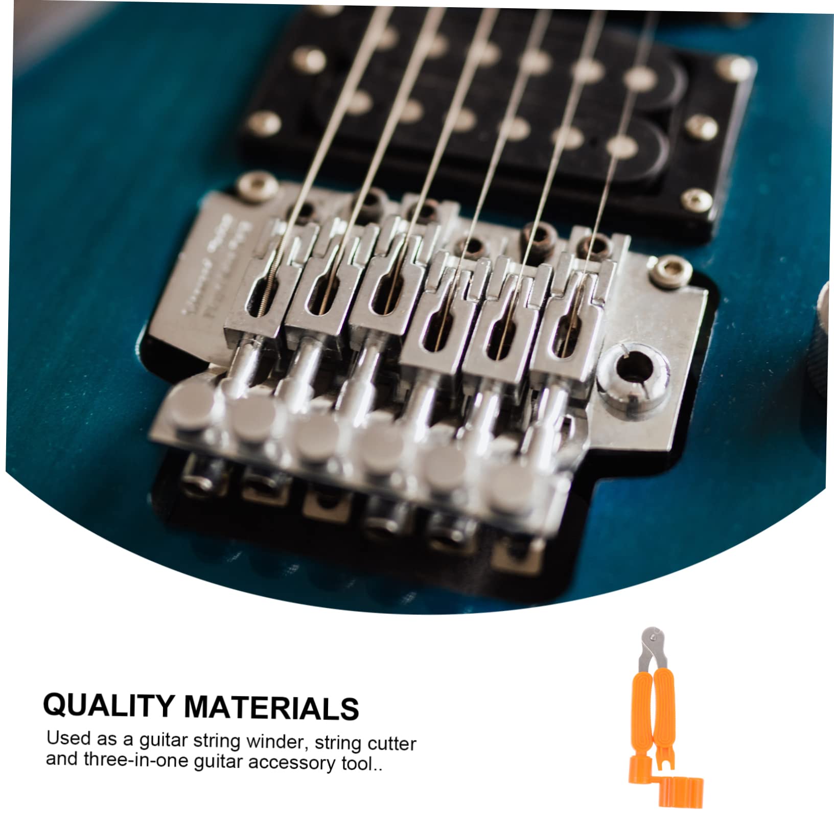 ERINGOGO 2pcs String 3 Guitar String Changing Tools String Cut Pliers for Easy Winding Cutting and Pin Pulling Durable Orange Guitar Accessories for Stringed Instruments