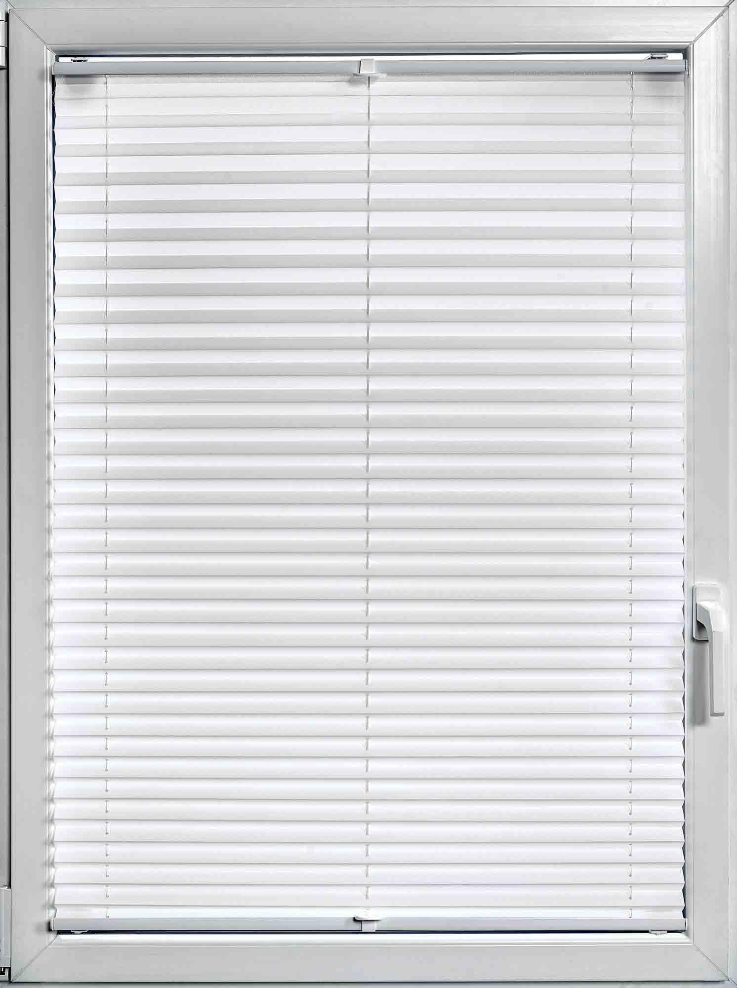 Plissee Vacufix mit Saugnäpfen, ohne Bohren, weiß 80 x 210 cm