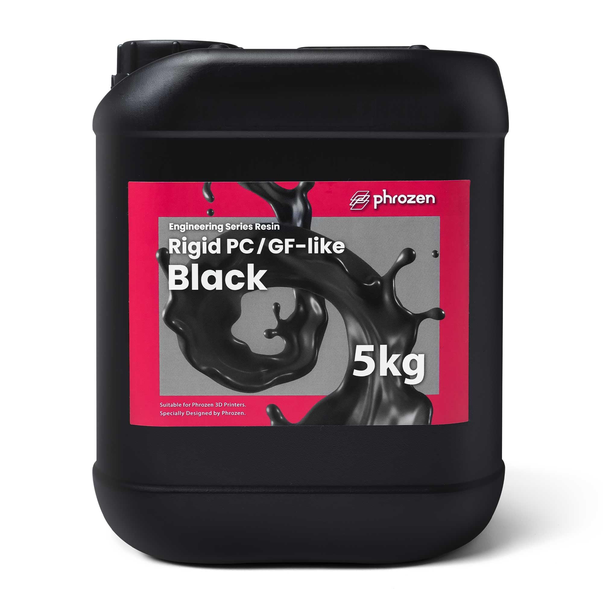 phrozen 3D Printer Functional Resin [Rigid: PC/GF-Like, Black], 405nm DLP LCD UV-Curing Photopolymer Resin High Toughness for Plastic Models, 3C