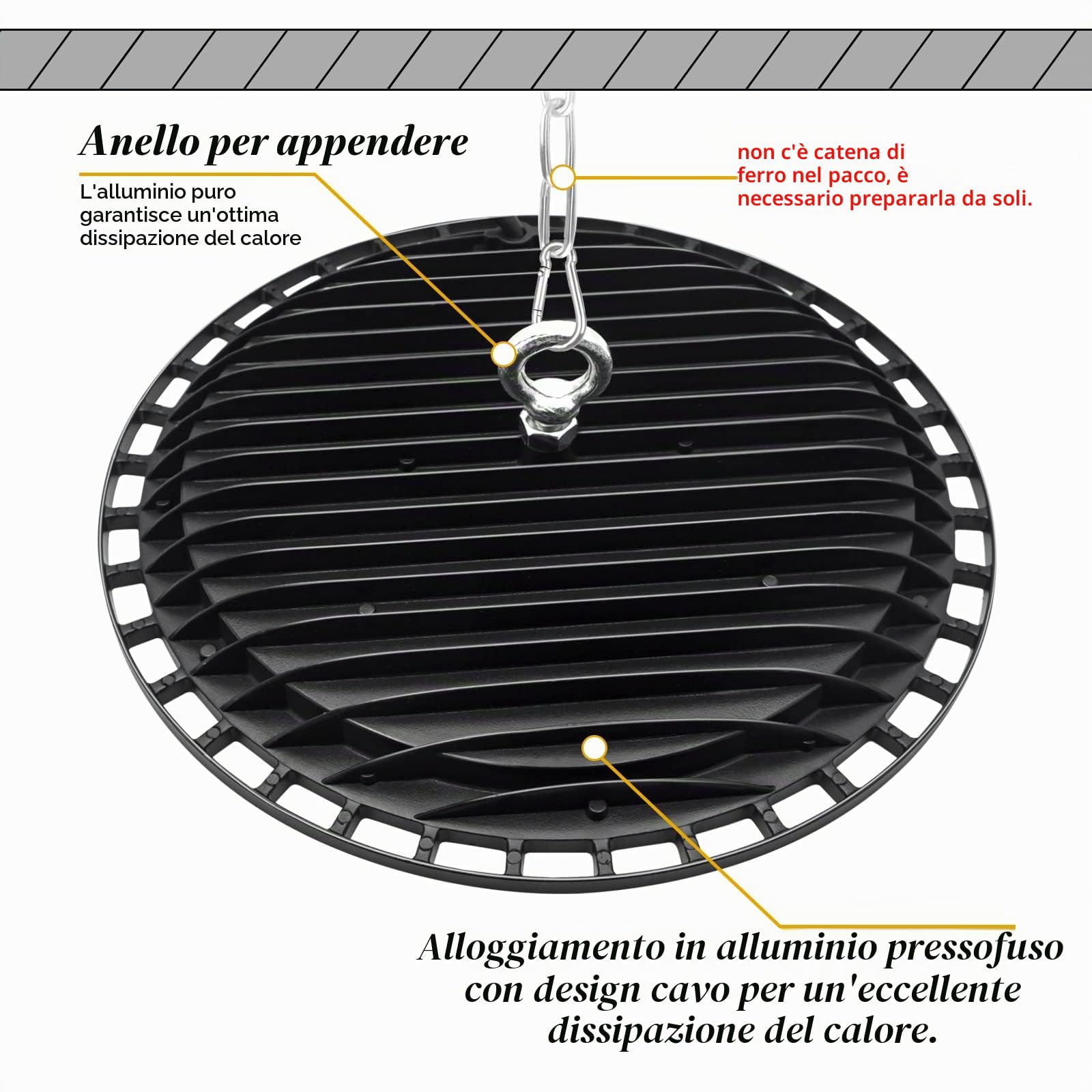 4Pack 300W UFO Faretto LED Bianco Freddo 49000LM Lampada da Officina IP66 LED Industriale Lampada Interni LED Luce Bianca fari Led da esterno Faretto per Industriale Officine, Fabbrica, Parcheggio