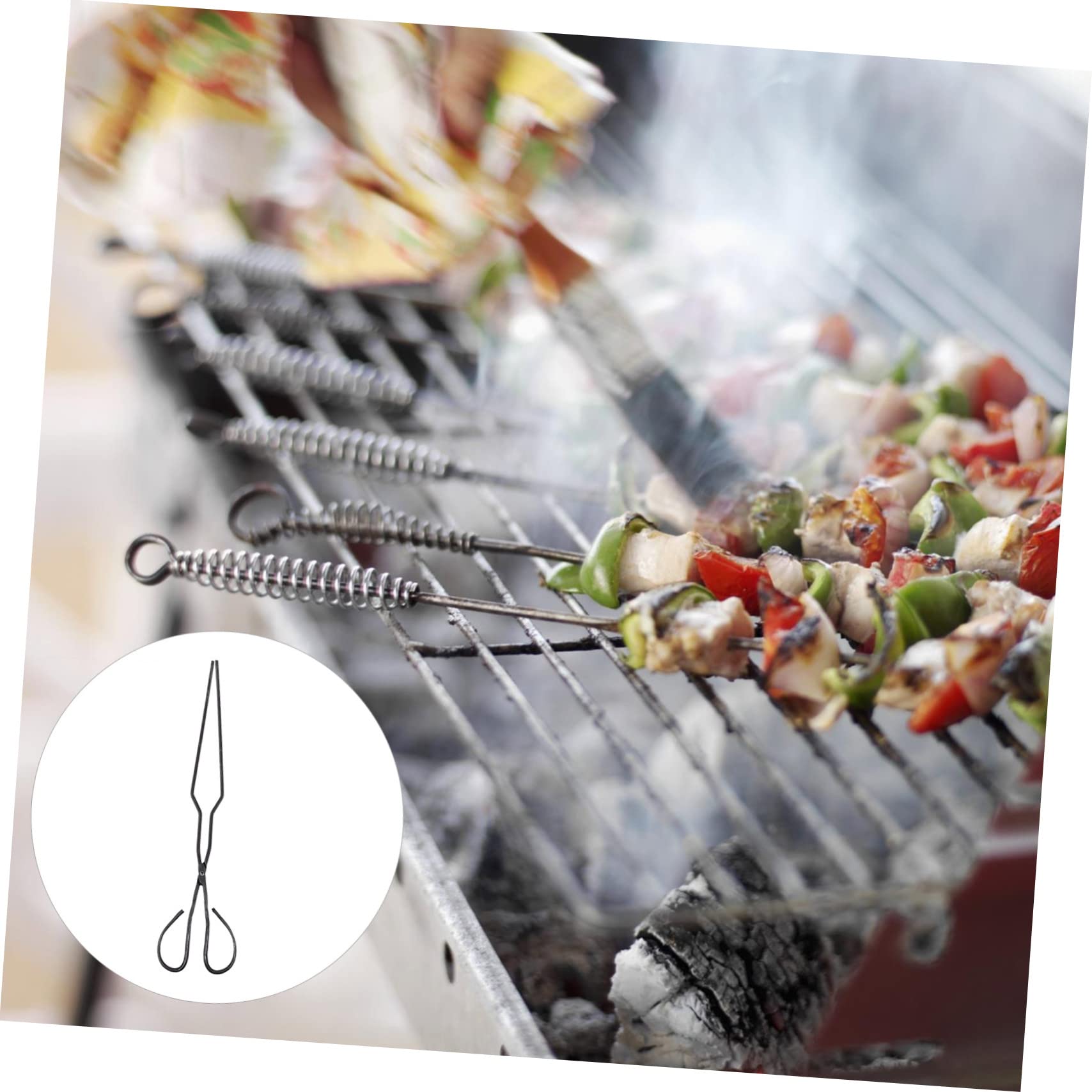 TOYANDONA 2pezzi Pinza Per in Manico Per Carbone Attrezzatura Da Per Esterni Utensile Per Barbecue