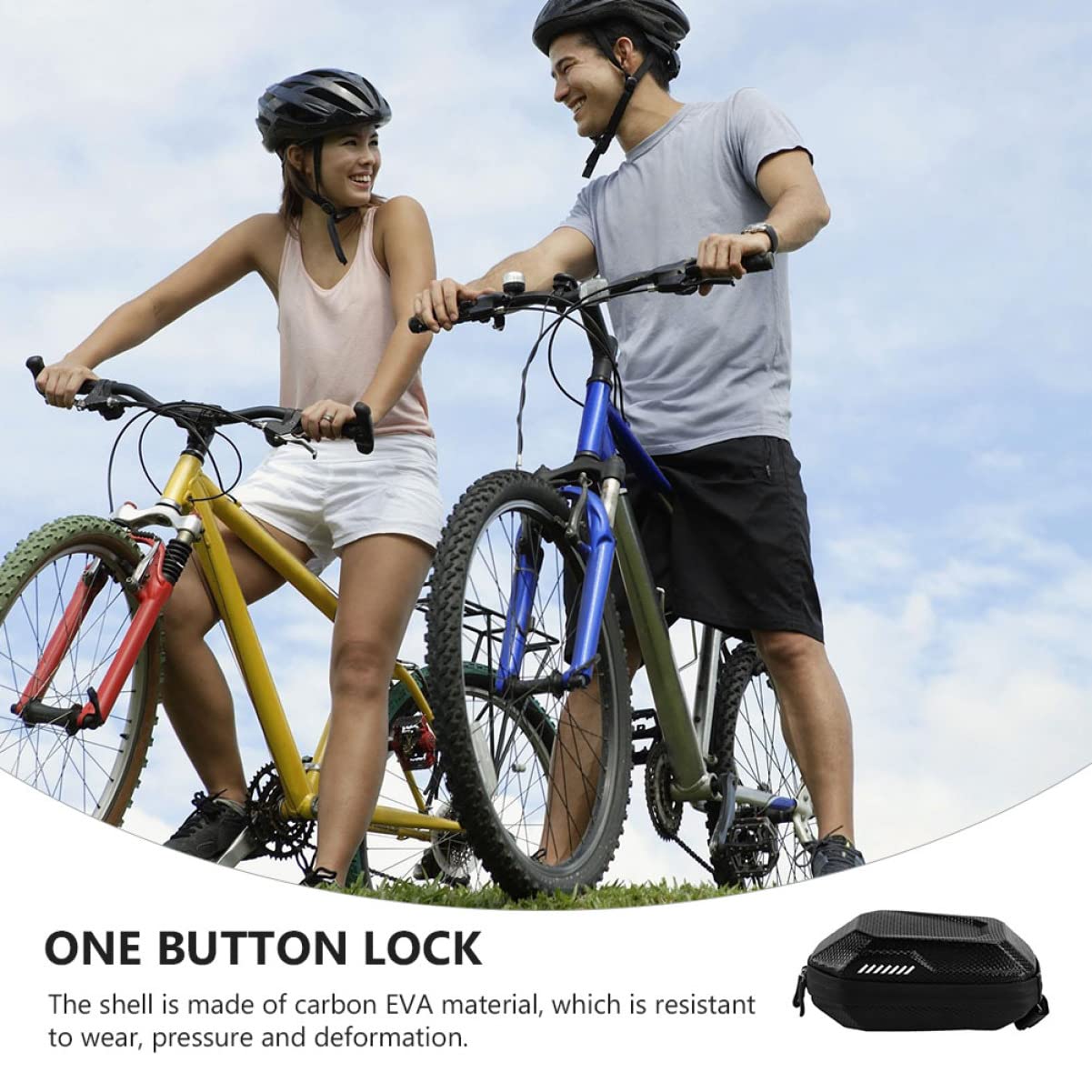 Toyvian de Selle étanche Sacoche de Selle de vélo Sacoche de Selle étanche supplémentaire Pochette de Selle de vélo de Queue de vélo étanche Motif Carbone Eva Noir