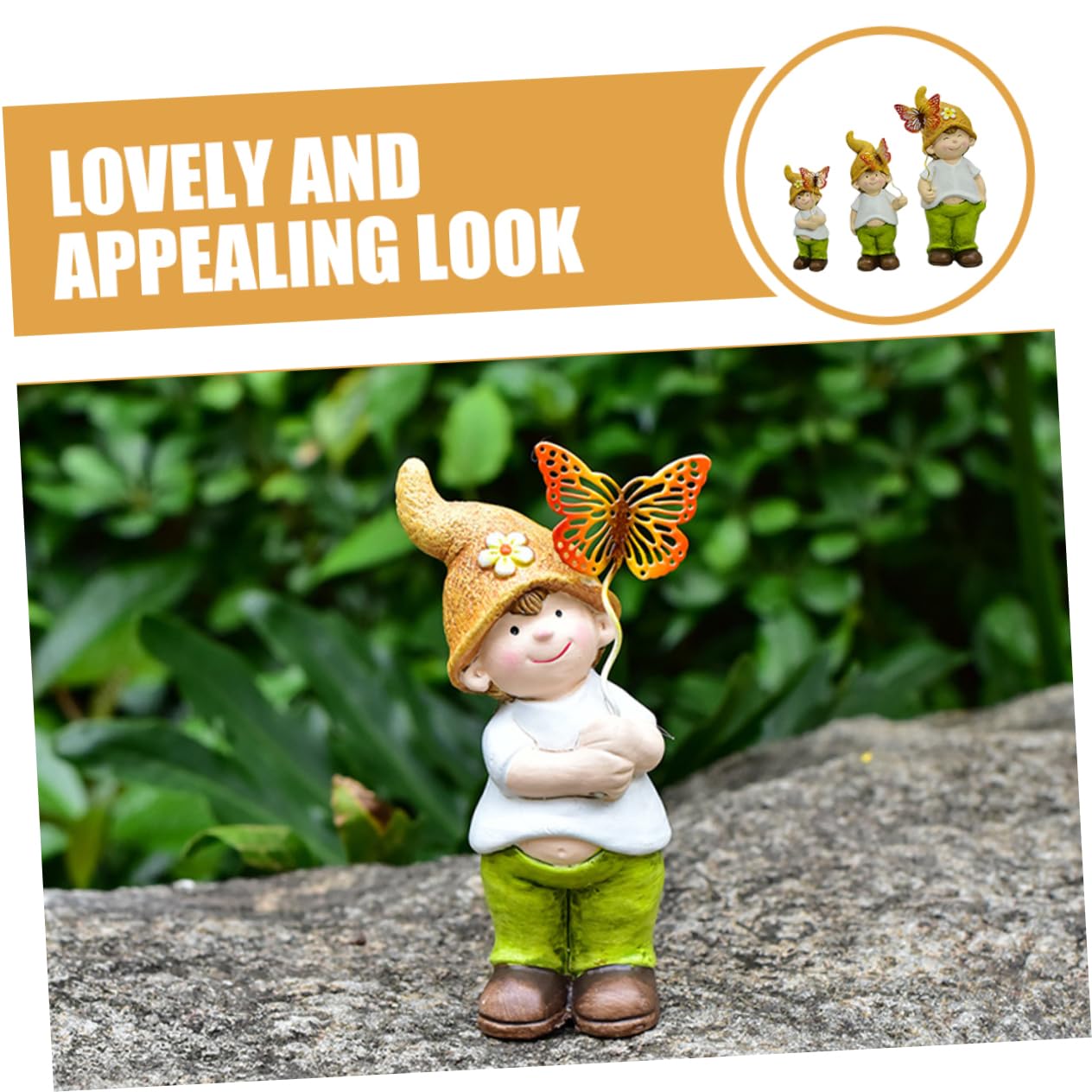 3kawałki Ceramiczna Figuryna Gnomów Urocze Ozdoby Ogrodowe Do Dekoracji Patio Trawnika i Podwórka Trwałe Ceramika z Wspaniałym Rzemiosłem