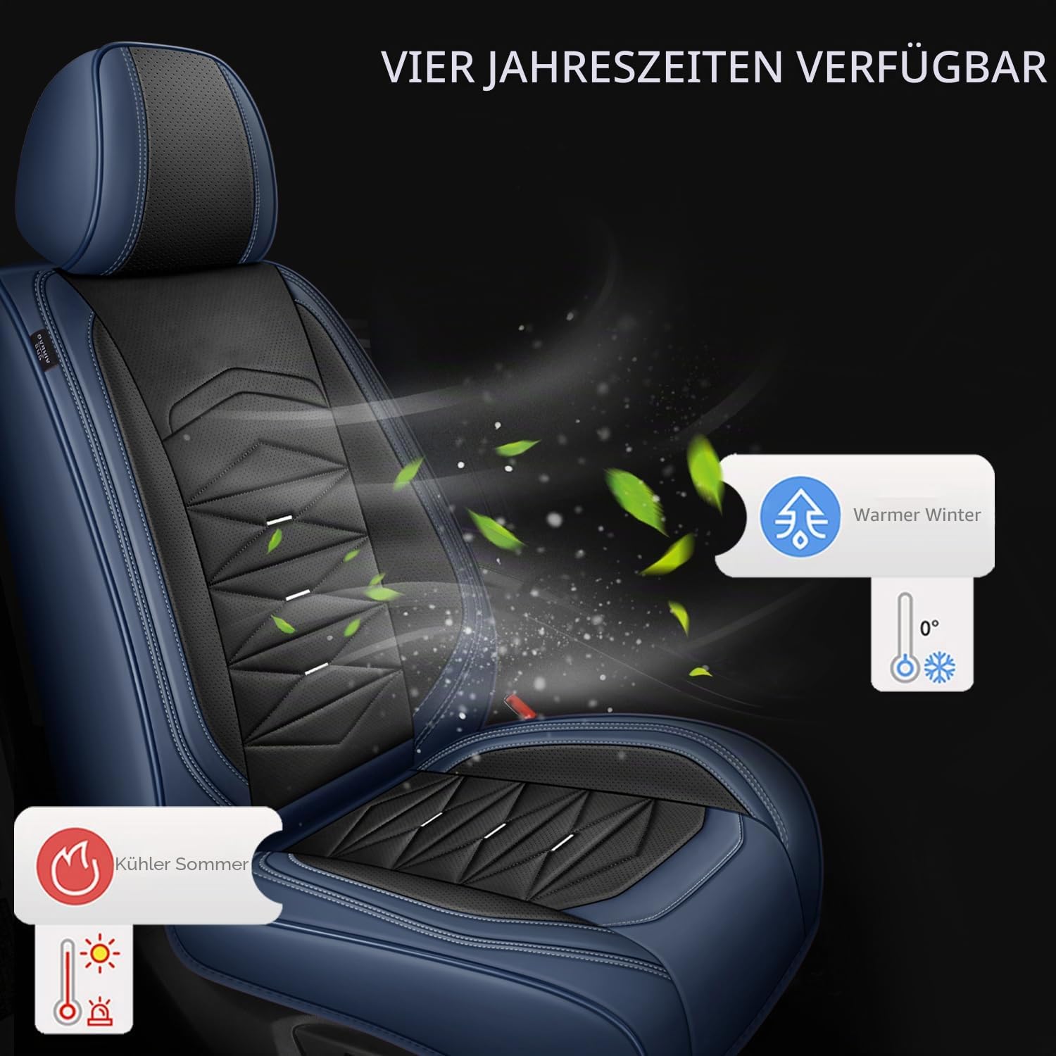 Autositzbezüge Universal Passend für VW ID.3 ID.4 ID.5 ID.7 Schutz-Set Premium Nappa-Leder Sitzbezüge