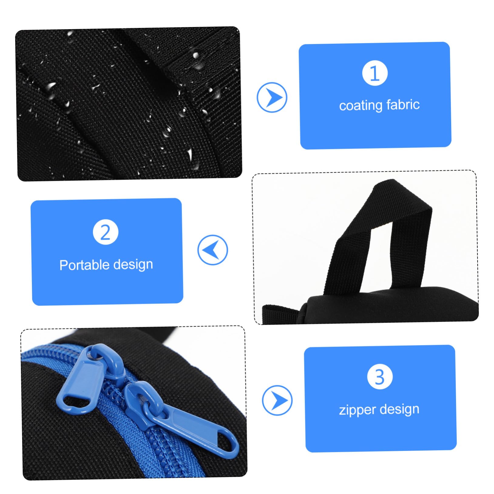 Custodia per Obiettivo Fotografico Nero in Poliestere, Resistente Agli Urti, Leggera e Portatile Cintura, per Fotografi in Movimento