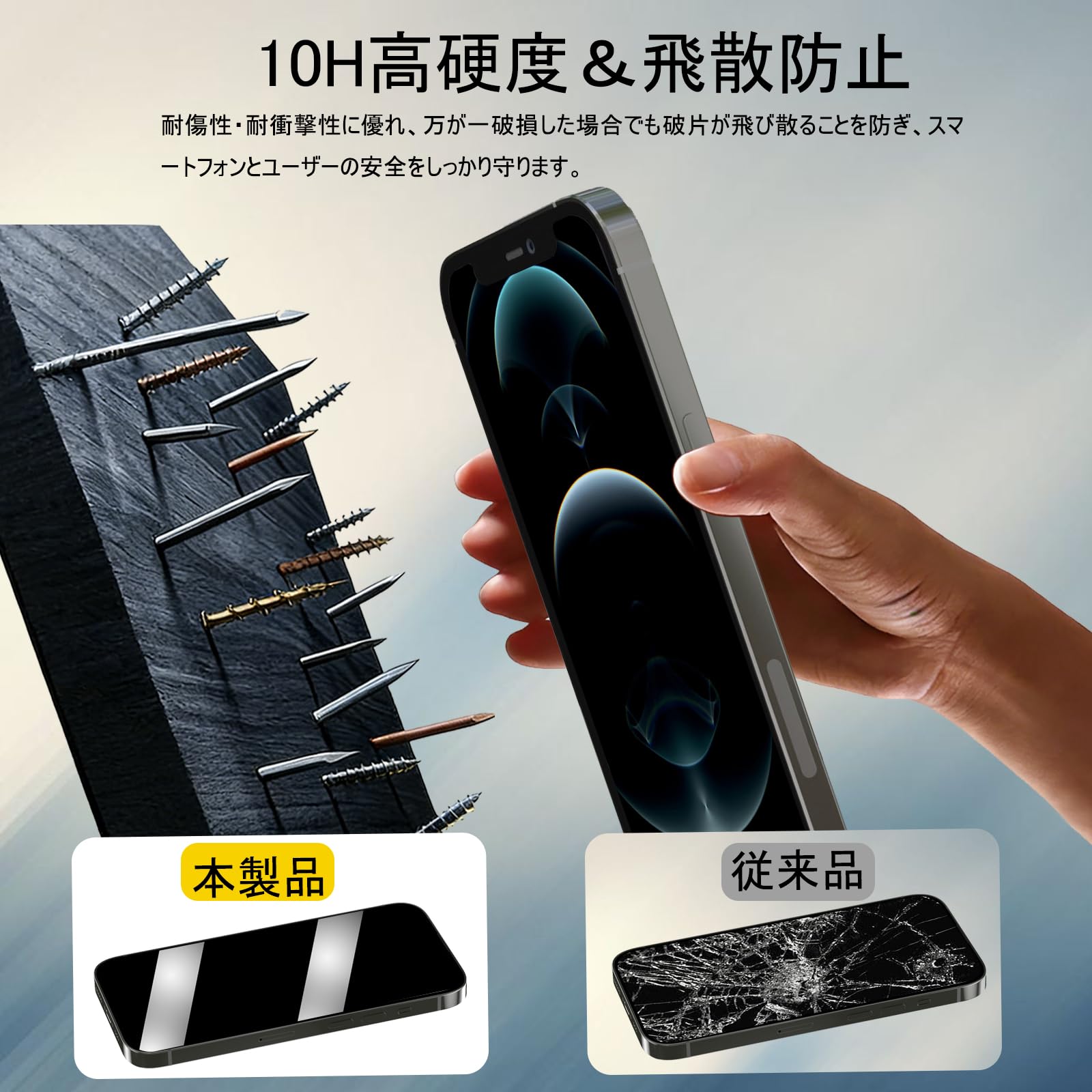 Amazon | LALAPITA 360度 覗き見防止フィルム iPhone 12/12Pro 用